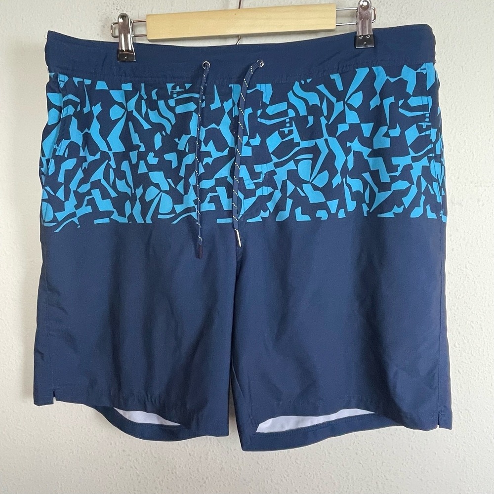 Fair Harbor Men's‎ Size XXL Blue Turquoise Board Shorts Swim Trunks 7.5" Inseam